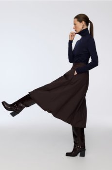 Reserved - Шкіряні чоботи до коліна - буряковий - 349FF-83X