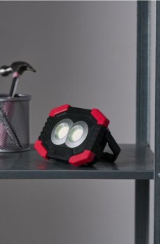 Портативна робоча LED лампа з ручкою - чорний