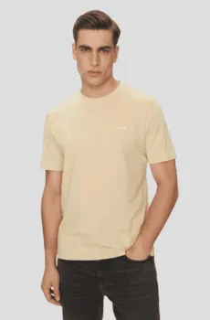 Мужская бежевая футболка Бежевый XXL HUGO 9727