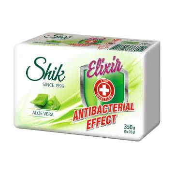 Твердое мыло Shik Elixir Antibacterial Effect Aloe Vera, 5*70 г Твердое мыло Shik Elixir Antibacterial Effect Aloe Vera, 5*70 г