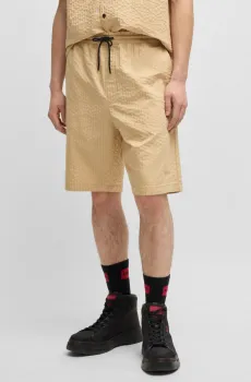 Мужские бежевые шорты Бежевый XL HUGO 50534661;285