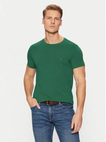 Tommy Hilfiger Футболка MW0MW10800 Зелений Slim Fit Tommy Hilfiger Футболка MW0MW10800 Зелений Slim Fit