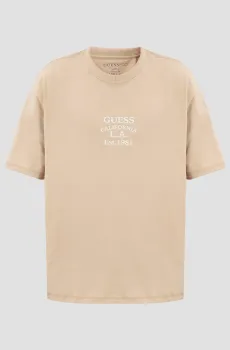 Мужская бежевая футболка Бежевый S Guess M5RI35.K8FQ4;G1DR