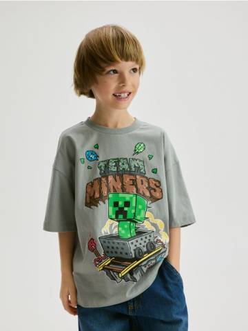 Reserved - BOYS` T-SHIRT - темно-сірий - 053CJ-90X Reserved - BOYS` T-SHIRT - темно-сірий - 053CJ-90X