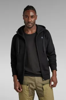 Мужское черное худи Premium core Черный S G-Star RAW D16122,C235
