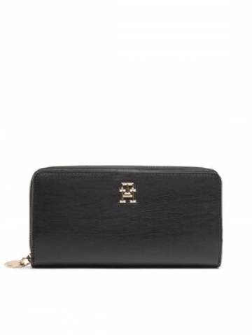 Tommy Hilfiger Великий жіночий гаманець Th Chic Large Za AW0AW14231 Чорний Tommy Hilfiger Великий жіночий гаманець Th Chic Large Za AW0AW14231 Чорний