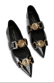 Кожаные балетки Kurt Geiger London Mansion Point Slip On