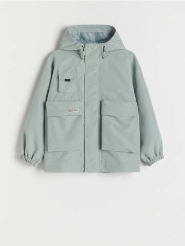 Reserved - Куртка з капюшоном oversize - синьо-зелений - 8437X-67X Reserved - Куртка з капюшоном oversize - синьо-зелений - 8437X-67X