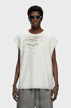 Мужская светло-серая майка S-RUB-SL Серый M Diesel A19115 0PLAI