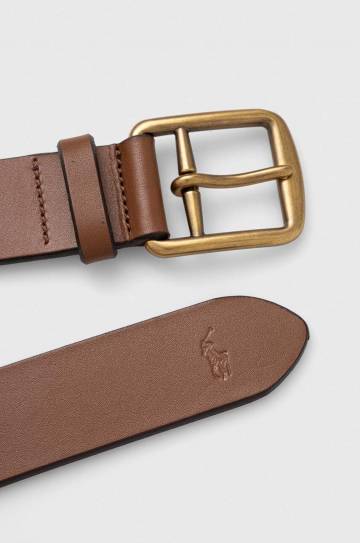 Кожаный ремень Polo Ralph Lauren мужской цвет коричневый Кожаный ремень Polo Ralph Lauren мужской цвет коричневый