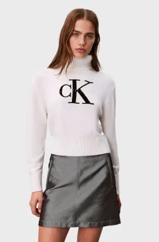 Женский белый гольф CHENILLE Белый M Calvin Klein Jeans LV047D354G