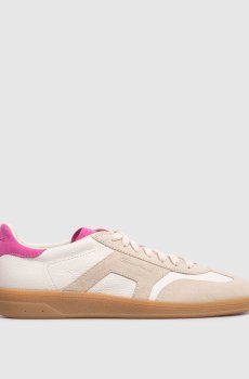 Белые кожаные кроссовки