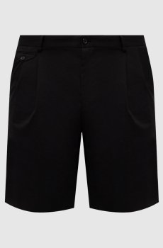Черные бермуды из хлопка