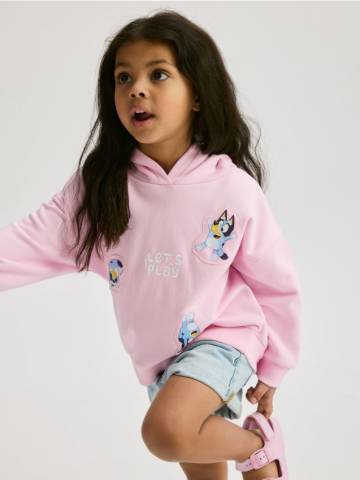 Reserved - GIRLS` JOGGING TOP - рожевий - PF578-30X Reserved - GIRLS` JOGGING TOP - рожевий - PF578-30X