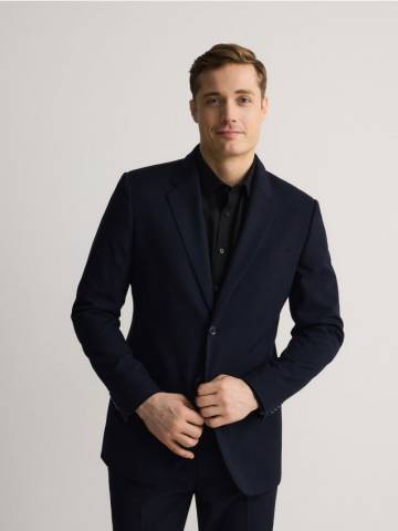Reserved - Піджак slim fit з віскозою - темно-синій - 8683N-59X Reserved - Піджак slim fit з віскозою - темно-синій - 8683N-59X