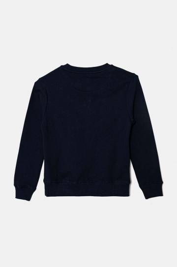 Детская хлопковая кофта Pepe Jeans NEW LAMONTY CREW цвет синий с аппликацией PB581613 Детская хлопковая кофта Pepe Jeans NEW LAMONTY CREW цвет синий с аппликацией PB581613