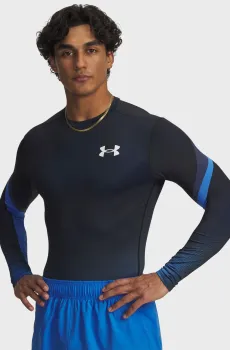 Мужской темно-синий лонгслив UA Heatgear Sub Crew LS Синий S Under Armour 6007631-402