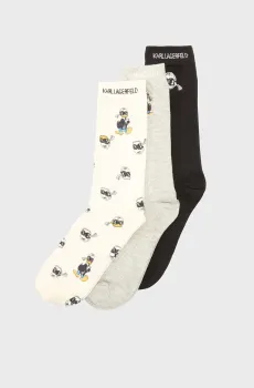 Женские носки (3 пары) Karl x Disney Разноцветный ONESIZE Karl Lagerfeld A3W47051