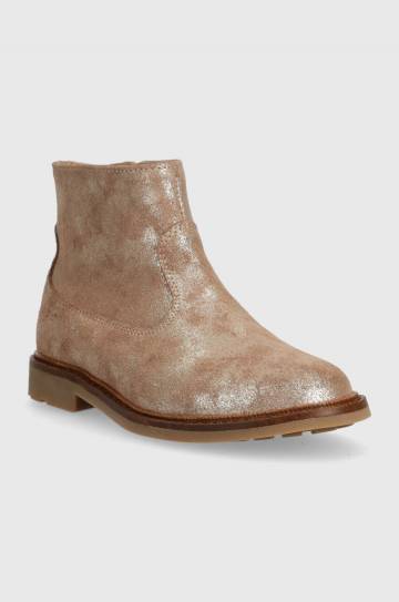 Детские замшевые ботинки Pom Dapi SISTER BOOTS цвет бежевый