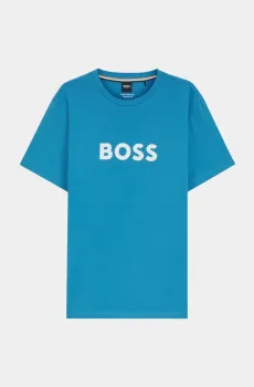 Мужская голубая футболка Голубой XL BOSS 13394