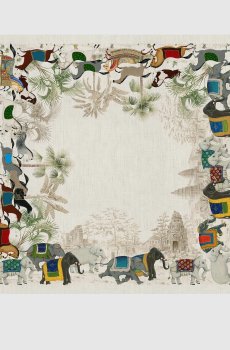 Серая скатерть Barnum из льна