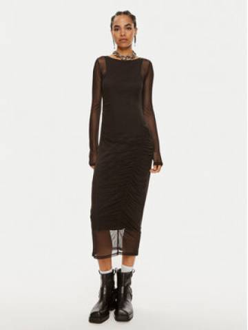 Patrizia Pepe Коктейльна сукня 8A1344 J149-K103 Чорний Slim Fit Patrizia Pepe Коктейльна сукня 8A1344 J149-K103 Чорний Slim Fit