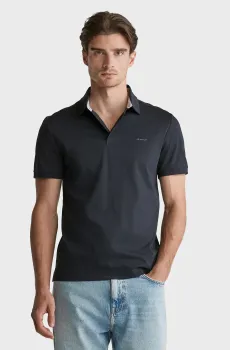 Мужское черное поло MERCERIZED SS POLO Черный XXL Gant 2014027