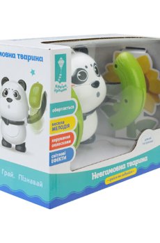 Музыкальная игрушка Країна Іграшок Неугомонное животное Панда, поет на украинском языке, от 3 лет, 22.5*10.6*15.5 см (PL-724-03)