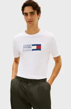 Мужская белая футболка BRAND LOVE TEXT BOX Белый XL Tommy Hilfiger MW0MW42366