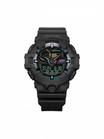 G-Shock Годинник Multi-Fluorescent Accents GA-700MF-1AER Чорний G-Shock Годинник Multi-Fluorescent Accents GA-700MF-1AER Чорний
