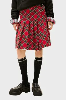 Женская красная юбка в клетку TOMMY GIRL TARTAN Красный M Tommy Jeans DW0DW22488