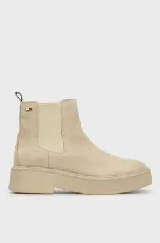 Женские бежевые замшевые челси MINIMAL SUEDE CHELSEA FLAG Бежевый 40 Tommy Hilfiger FW0FW08303