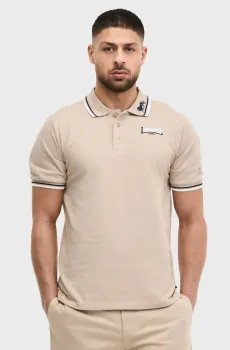Мужское бежевое поло LION Бежевый L Lonsdale 110629