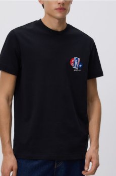 Reserved - Футболка regular із вишивкою - чорний - 318FP-99X