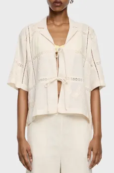 Женская белая рубашка Белый L Bimba Y Lola 251BR2007.11609