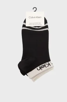 Женские черные носки (2 пары) WELT Черный ONESIZE Calvin Klein 701218775