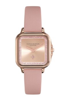 Olivia Burton Women Grosvenor Leather Straps Analogue Watch 24000122