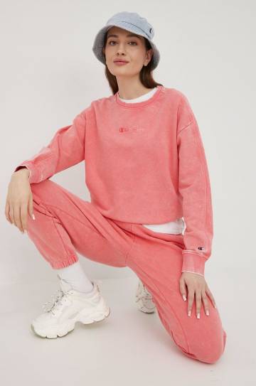 Кофта Champion 114942 женская цвет розовый с аппликацией 114942-BS028 Кофта Champion 114942 женская цвет розовый с аппликацией 114942-BS028