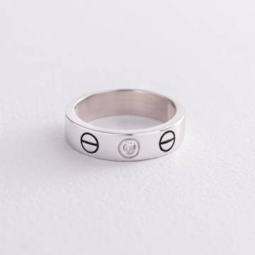 Серебряное кольцо "Love" с фианитами 112573 Серебряное кольцо "Love" с фианитами 112573