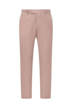 Pink Straight Flat Front Pants