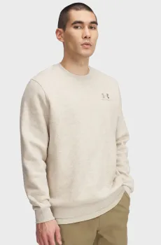 Мужской бежевый свитшот UA Icon Fleece Crew Бежевый M Under Armour 1374250-204