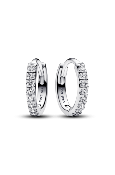 Сережки хупи з паве