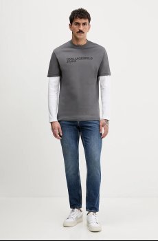 Хлопковая футболка Karl Lagerfeld Jeans