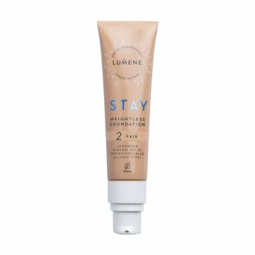 Легкая стойка тональная основа для лица Lumene Stay Weightless Foundation Longwear Mineral SPF 30, 2 Fair, 30 мл Легкая стойка тональная основа для лица Lumene Stay Weightless Foundation Longwear Mineral SPF 30, 2 Fair, 30 мл