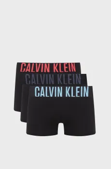 Мужские черные боксеры (3 шт) TRUNK Черный L Calvin Klein 000NB3775A