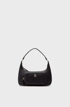 Женская черная сумка TH SOFT UTILITY SHOULDER BAG PU Черный ONESIZE Tommy Hilfiger AW0AW16711