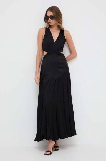 Платье Twinset цвет чёрный maxi расклешённая Платье Twinset цвет чёрный maxi расклешённая