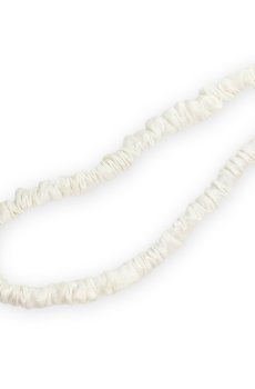 Повязка для волос Miso тонкая, лен, белая, 1 шт (IU22-3)