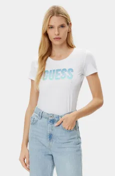 Женская белая футболка Белый M Guess W5GI14.J1314;G011