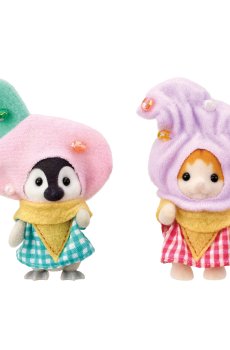 Ігровий набір Sylvanian Families Малюки Пінгвін і Кошеня в костюмах морозива (5685)